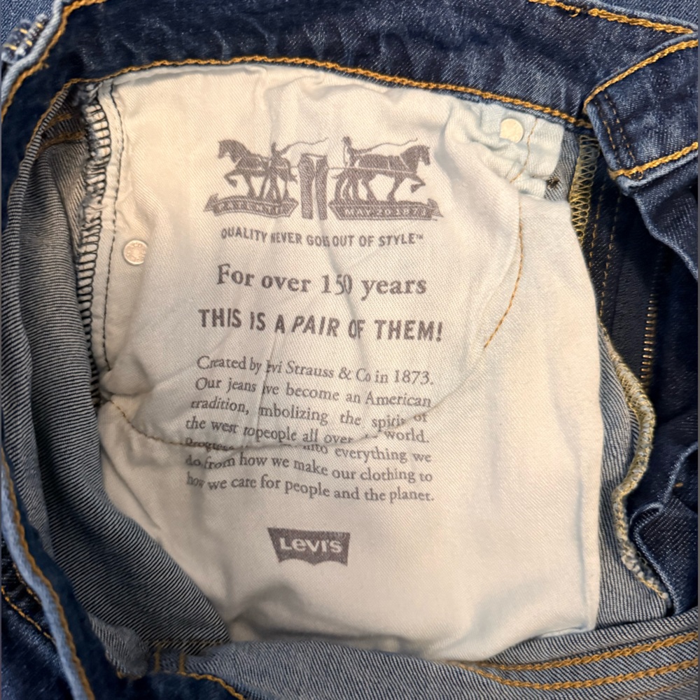Levi’s 514 Straight Fit Jeans Men’s 31x32 Medium Wash Classic Denim - Picture 4 of 5